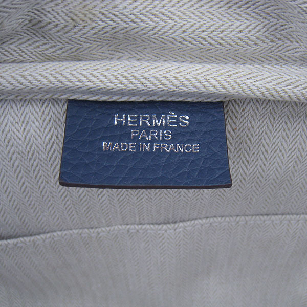 Best Replica Hermes Victoria Cowskin Leather Bag Dark Blue H2802 - Click Image to Close